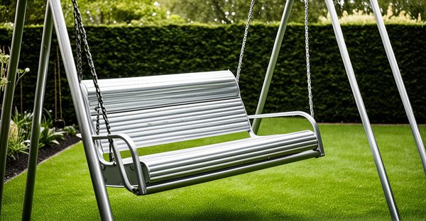 Balançoire en acier galvanisé pour un jardin sécurisé et durable