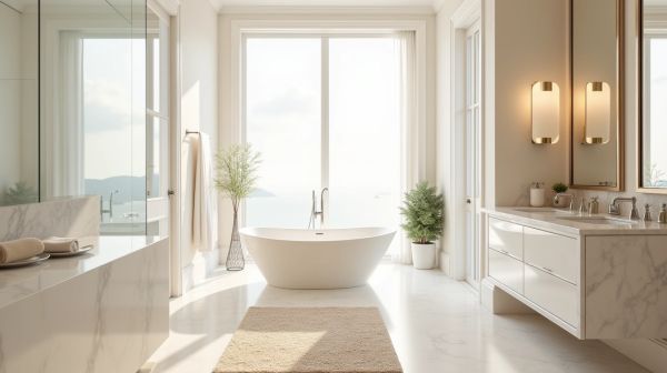 Élégance des vasques à poser en marbre pour salle de bain